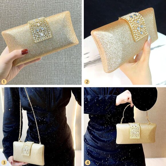 ⚡ Women's Shoulder Fashionable Suitable Wallet Evening Cocktail Parties Handbag - Picture 6 of 8